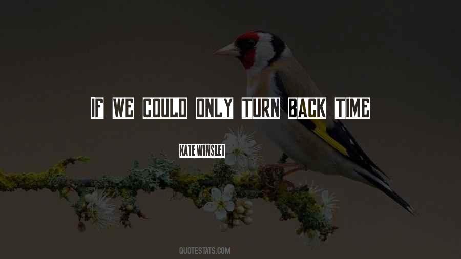If We Could Only Turn Back Time Quotes #604813