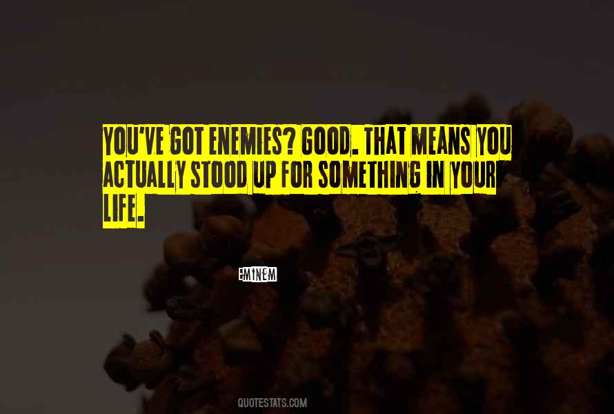 Quotes About Having No Enemies #43479