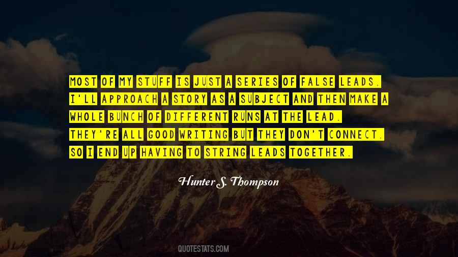 Quotes About Good Series #676957