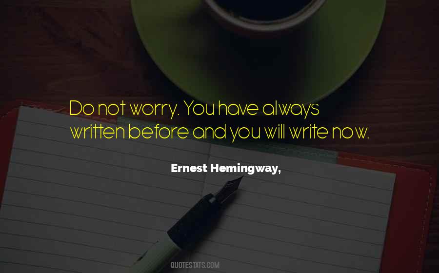 No More Worry Quotes #10273