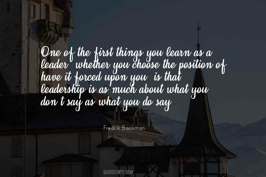 As A Leader Quotes #1149340