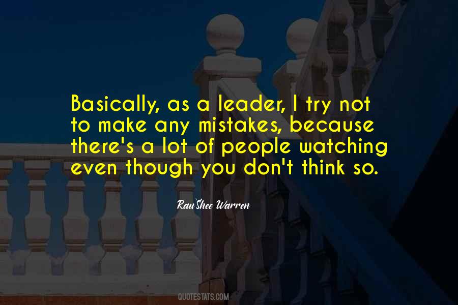 As A Leader Quotes #400219