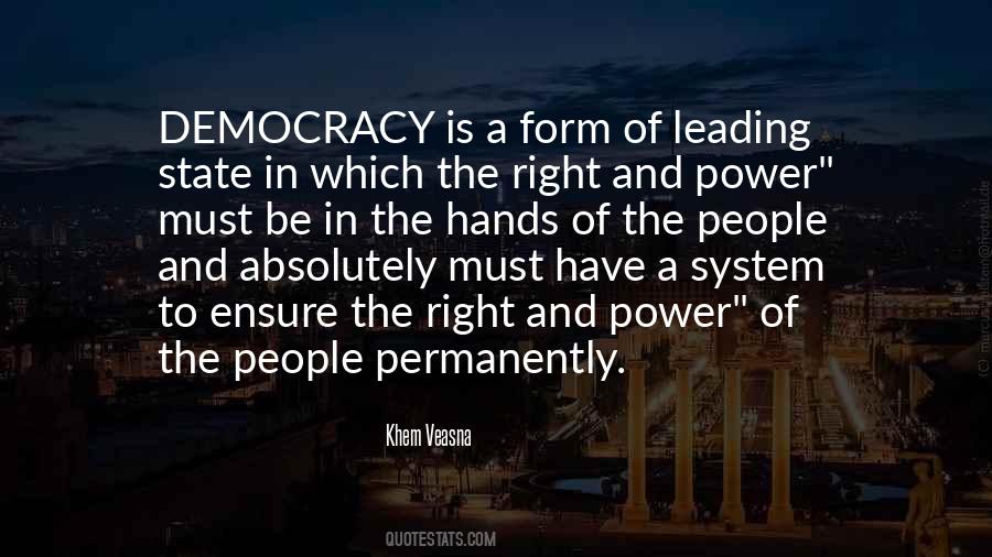 Power Of Democracy Quotes #814527