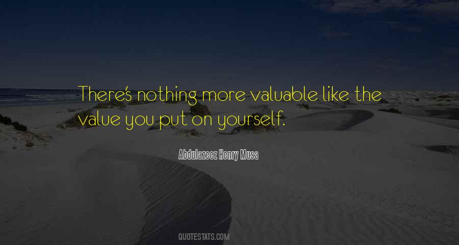 Value Valuable Quotes #1158359