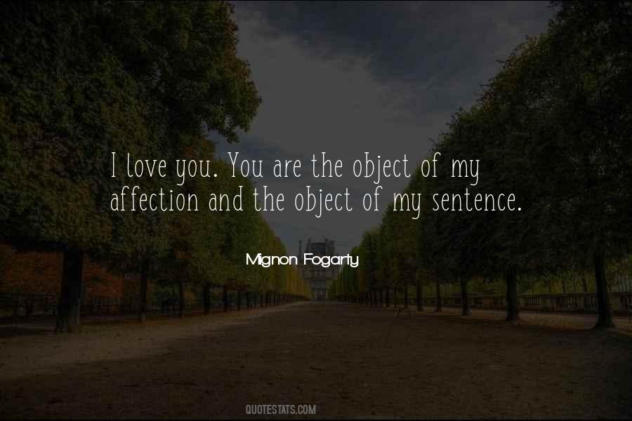 Object Of Your Affection Quotes #1083137