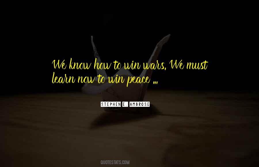 Learn To Win Quotes #174797