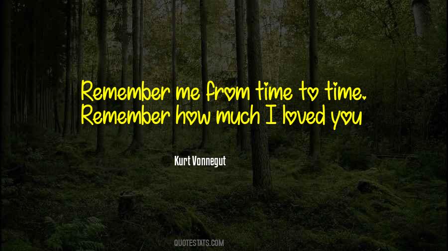 How Much I Loved You Quotes #1676254