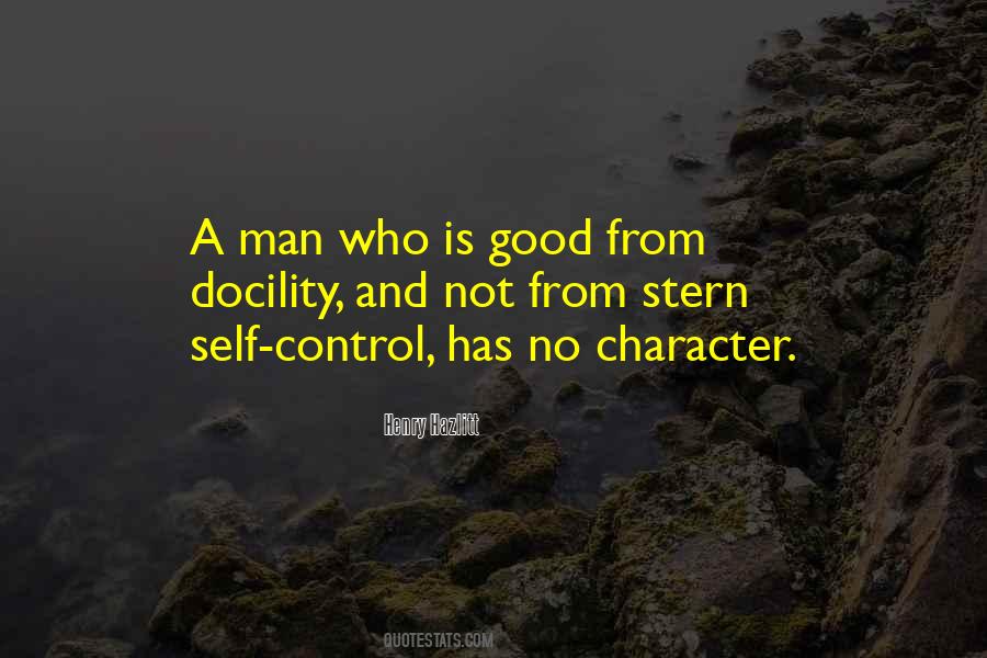 Man And Self Control Quotes #968764
