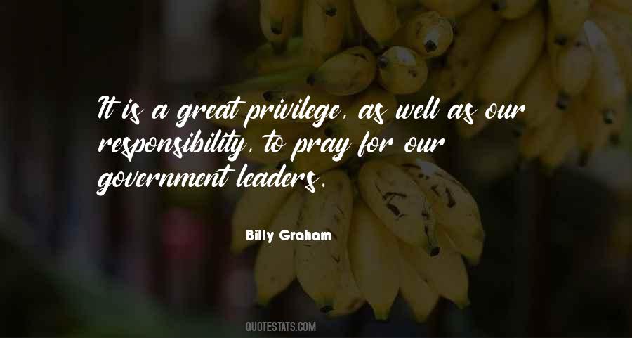Pray For Our Leaders Quotes #446692