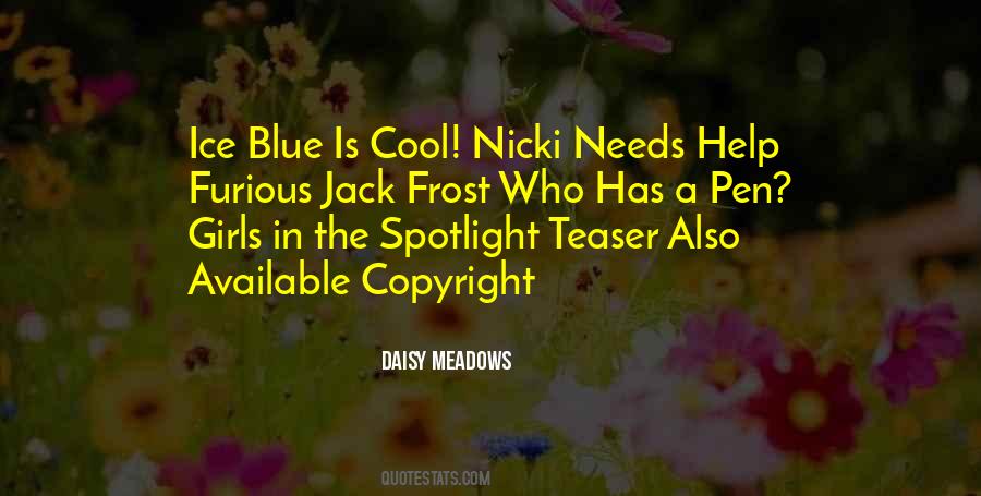 Blue Is Cool Quotes #1671383