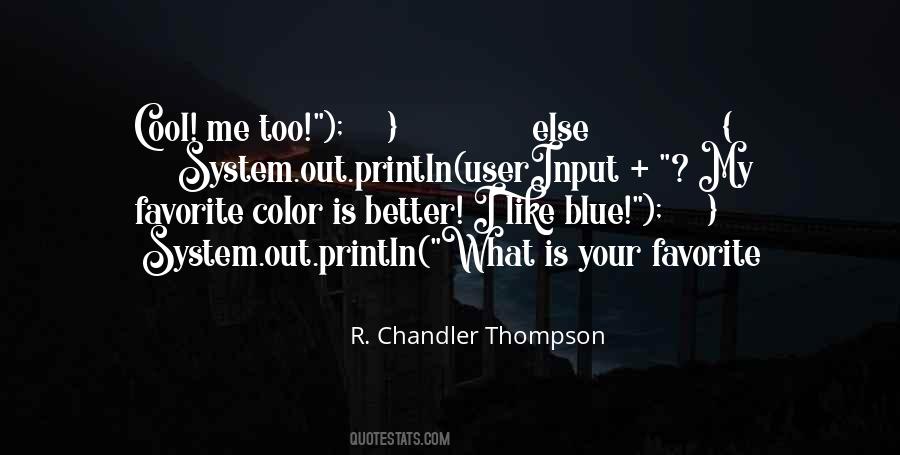 Blue Is Cool Quotes #266072