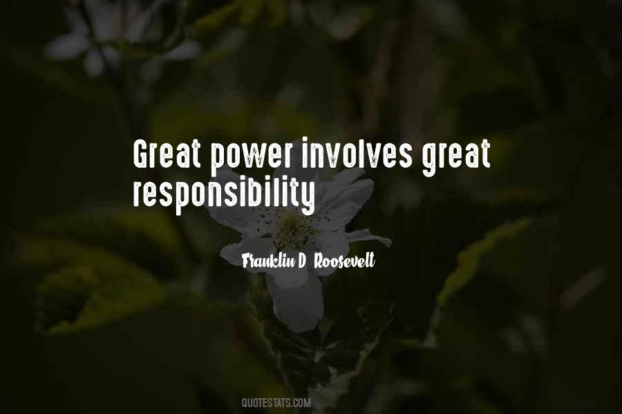 Power Responsibility Quotes #521292