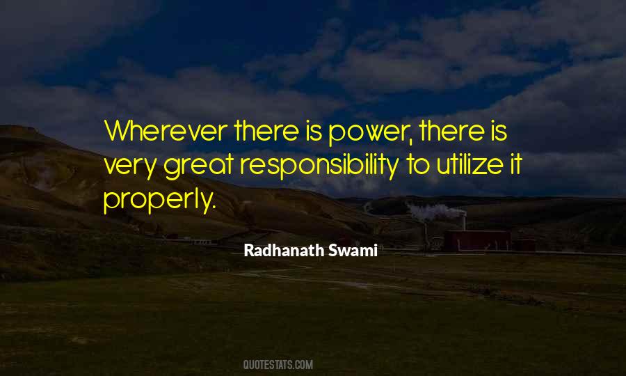 Power Responsibility Quotes #814705