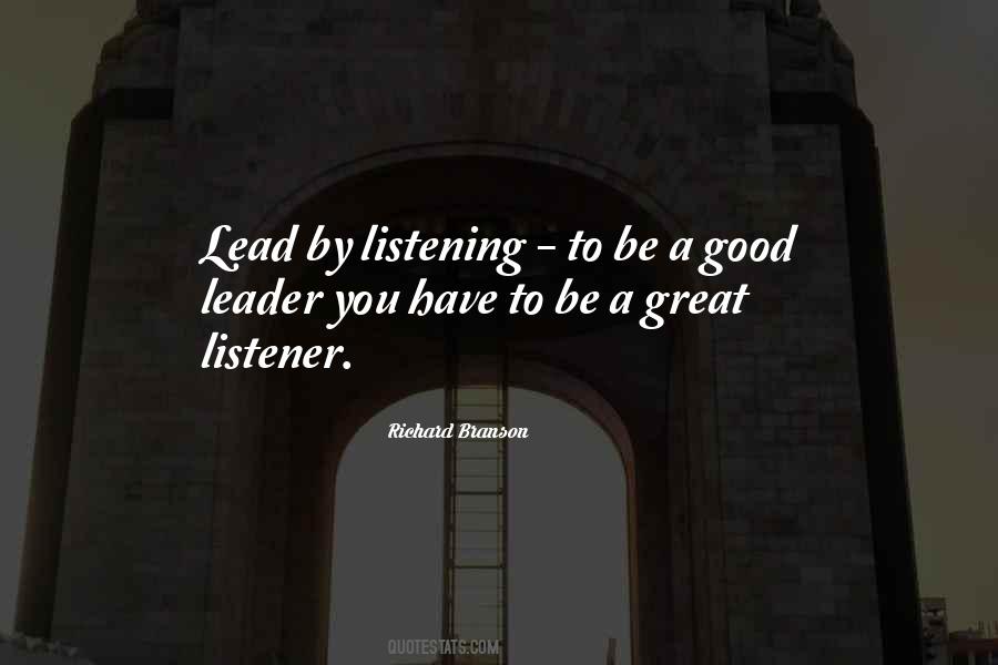 Leader Lead Quotes #349445
