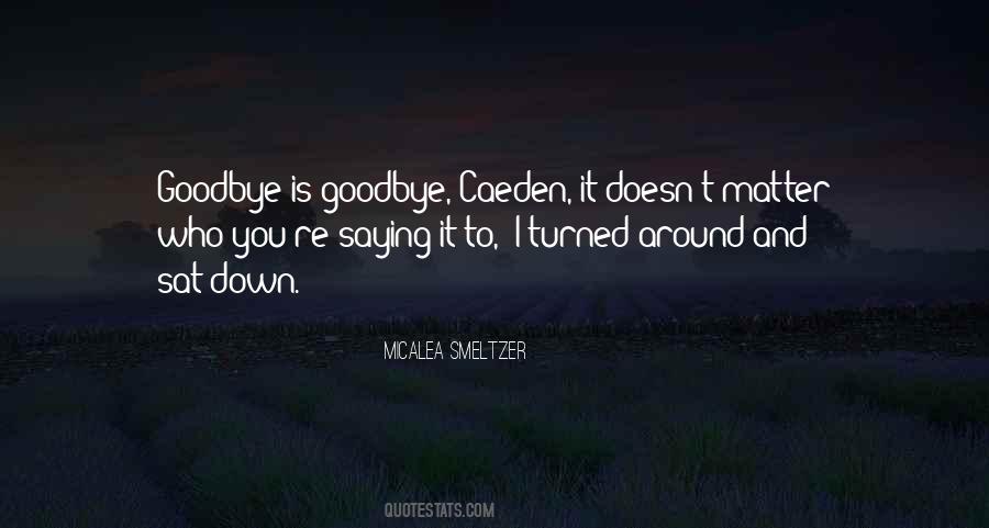 Goodbye Is Goodbye Quotes #1823338