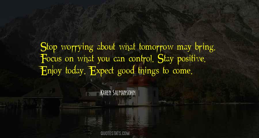 Stop Worrying About Things You Cant Control Quotes #974720