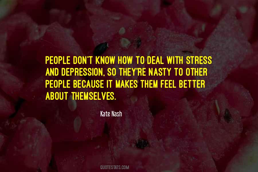 Stress Depression Quotes #490072