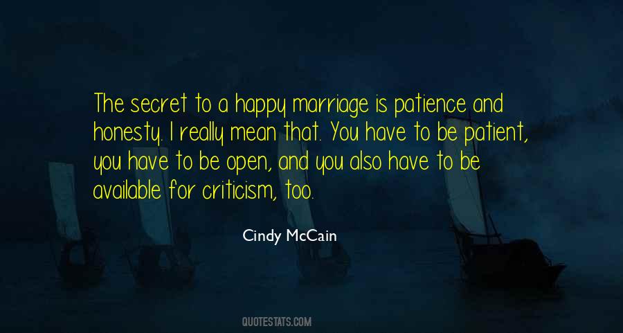 The Secret Of A Happy Marriage Quotes #1767820