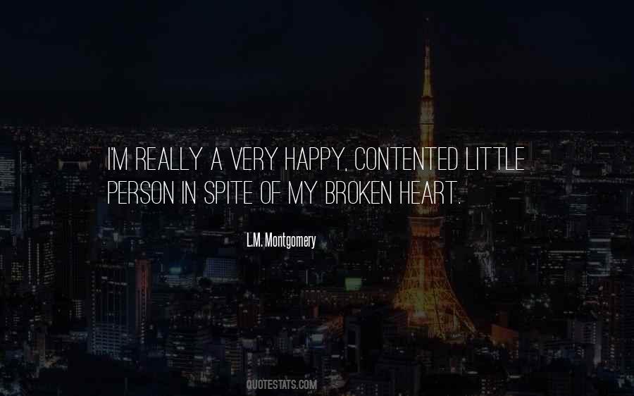 I Am Happy And Contented Quotes #30843