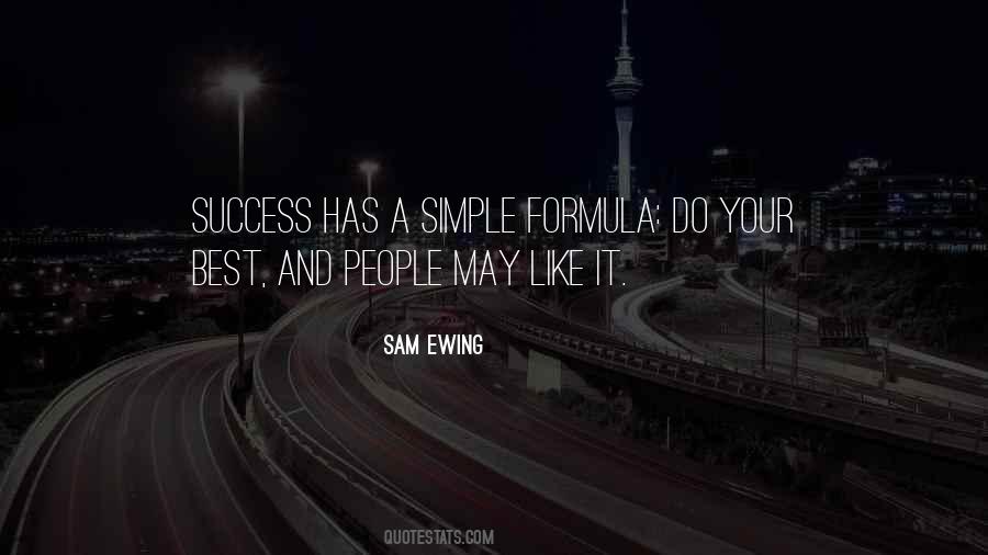 Best Formula For Success Quotes #647906