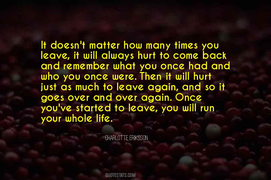 Hurt Again Quotes #88173