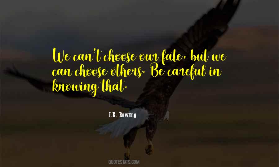 Be Careful Who You Choose Quotes #1531957