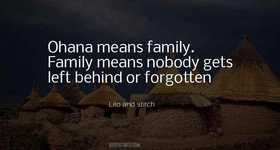 Ohana Means Family Lilo And Stitch Quotes #1118908