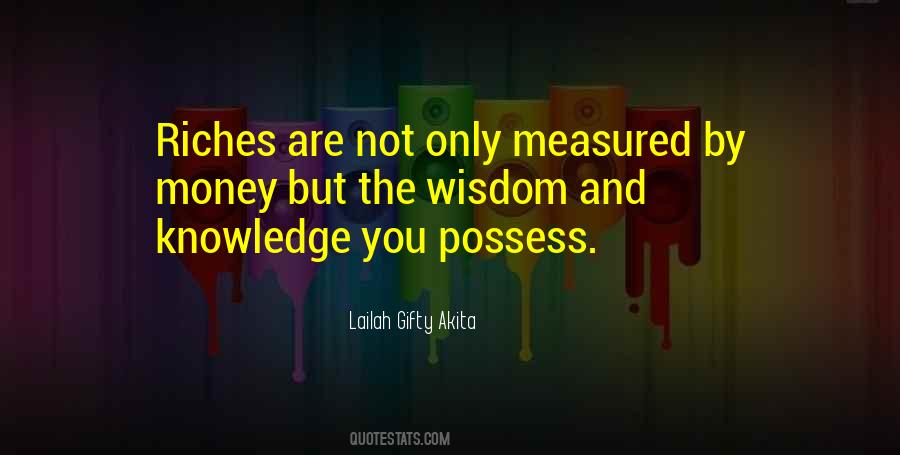 Wisdom Money Quotes #1282942