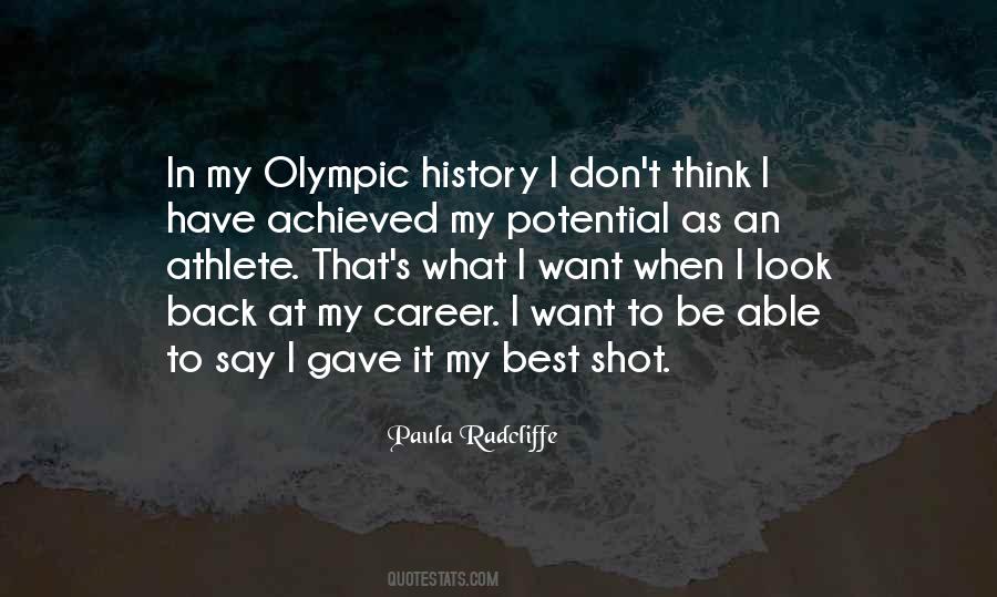 Athlete Best Quotes #280647