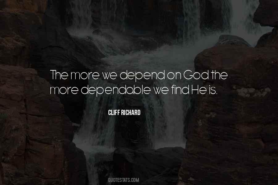 Depend On God Quotes #1173686