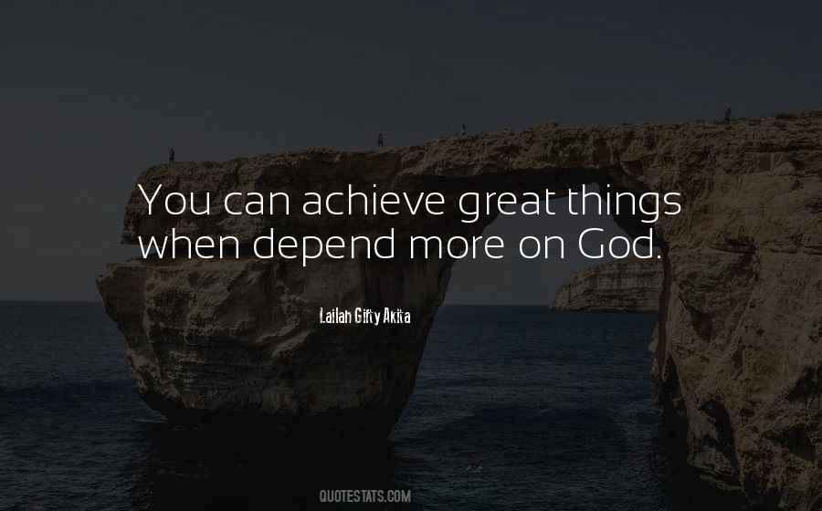 Depend On God Quotes #1856976