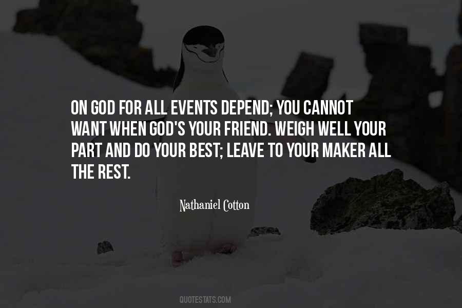 Depend On God Quotes #870022