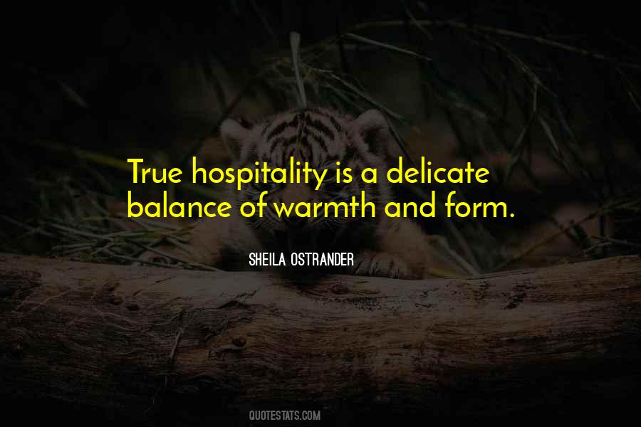 True Hospitality Quotes #638828