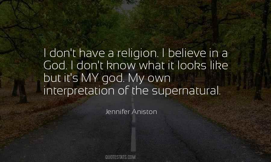 Supernatural God Quotes #1480415