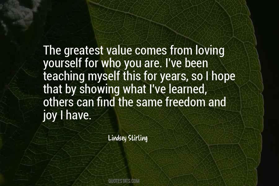 Value Who You Are Quotes #1676553