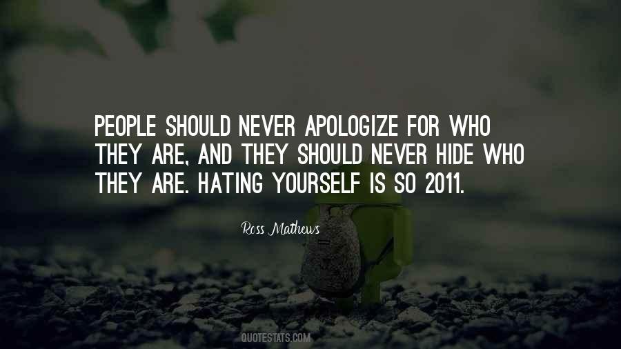 Apologize When You Should Quotes #435148