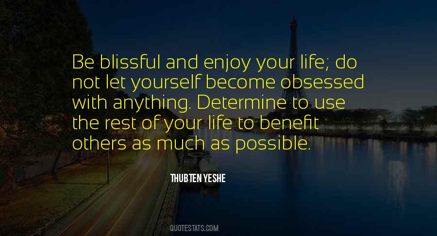 Enjoy Your Life In Your Own Way Quotes #25267