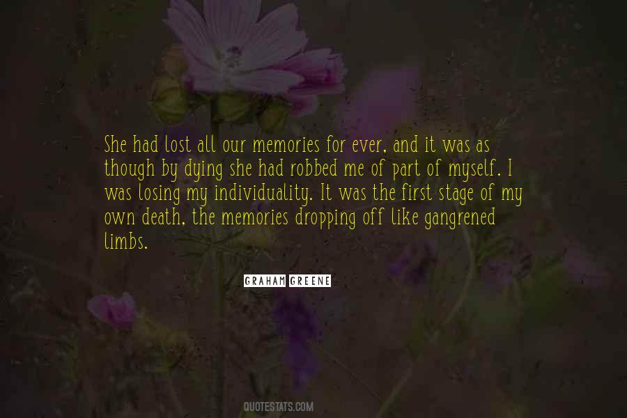 Memories Death Quotes #1216255