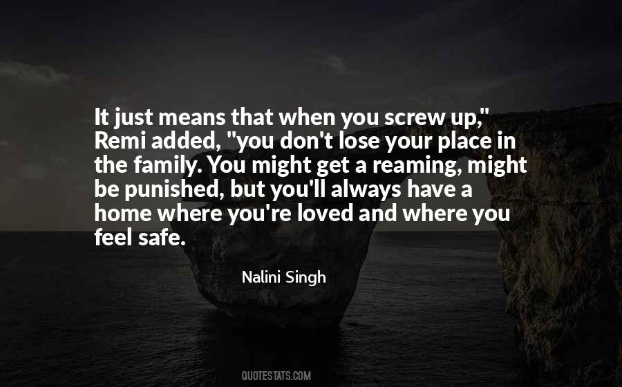 Home Safe Place Quotes #1118635