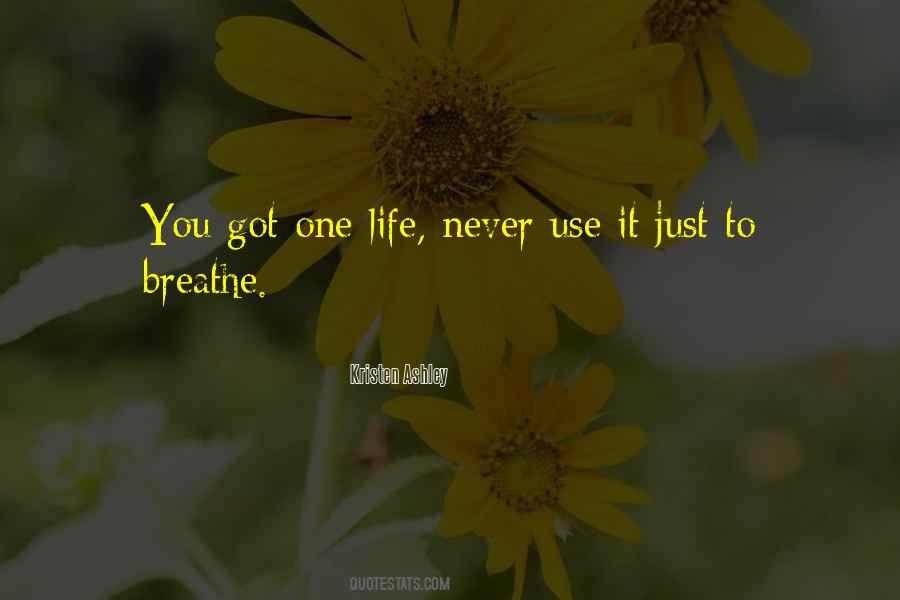 You Got One Life Quotes #500764