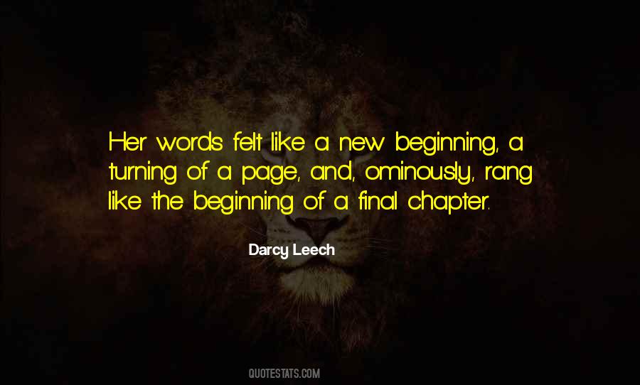 The End But A New Beginning Quotes #518637