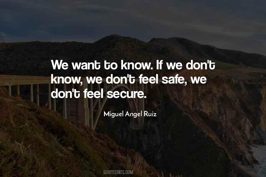 Feel Safe And Secure Quotes #1212208