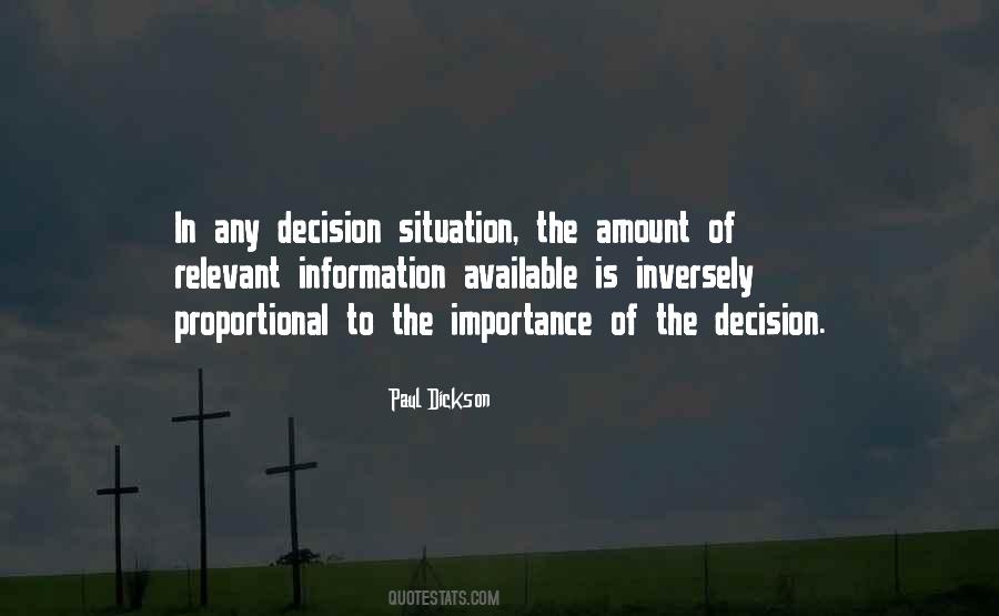 Importance Of Information Quotes #175796