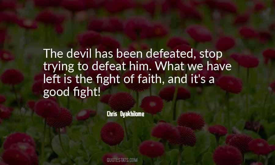 Devil Defeated Quotes #71111
