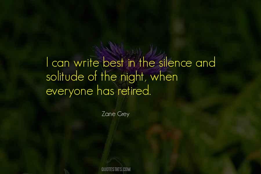 Night Solitude Quotes #1652887