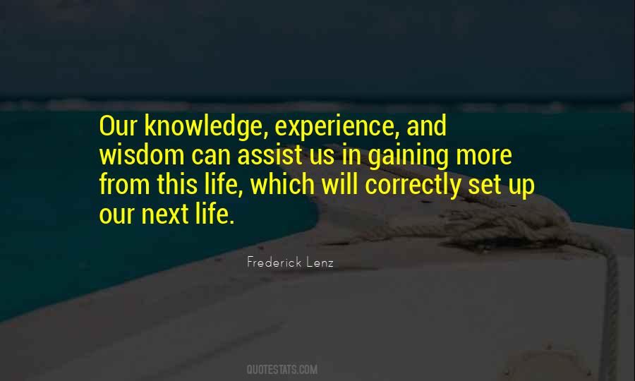 Knowledge Without Experience Quotes #169290