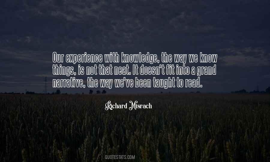 Knowledge Without Experience Quotes #220061