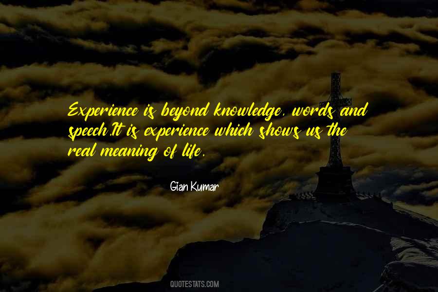 Knowledge Without Experience Quotes #27594