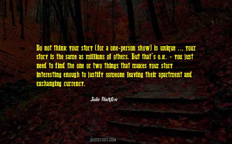 Not Just One Person Quotes #498667