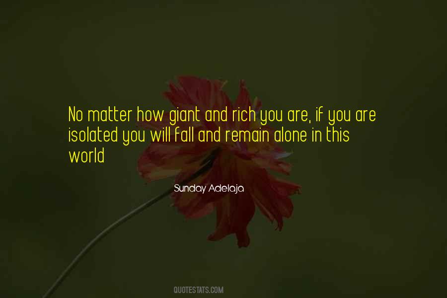 You Are Alone In This World Quotes #1520527